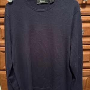 Navy Blue Cashmere Crewneck Sweater